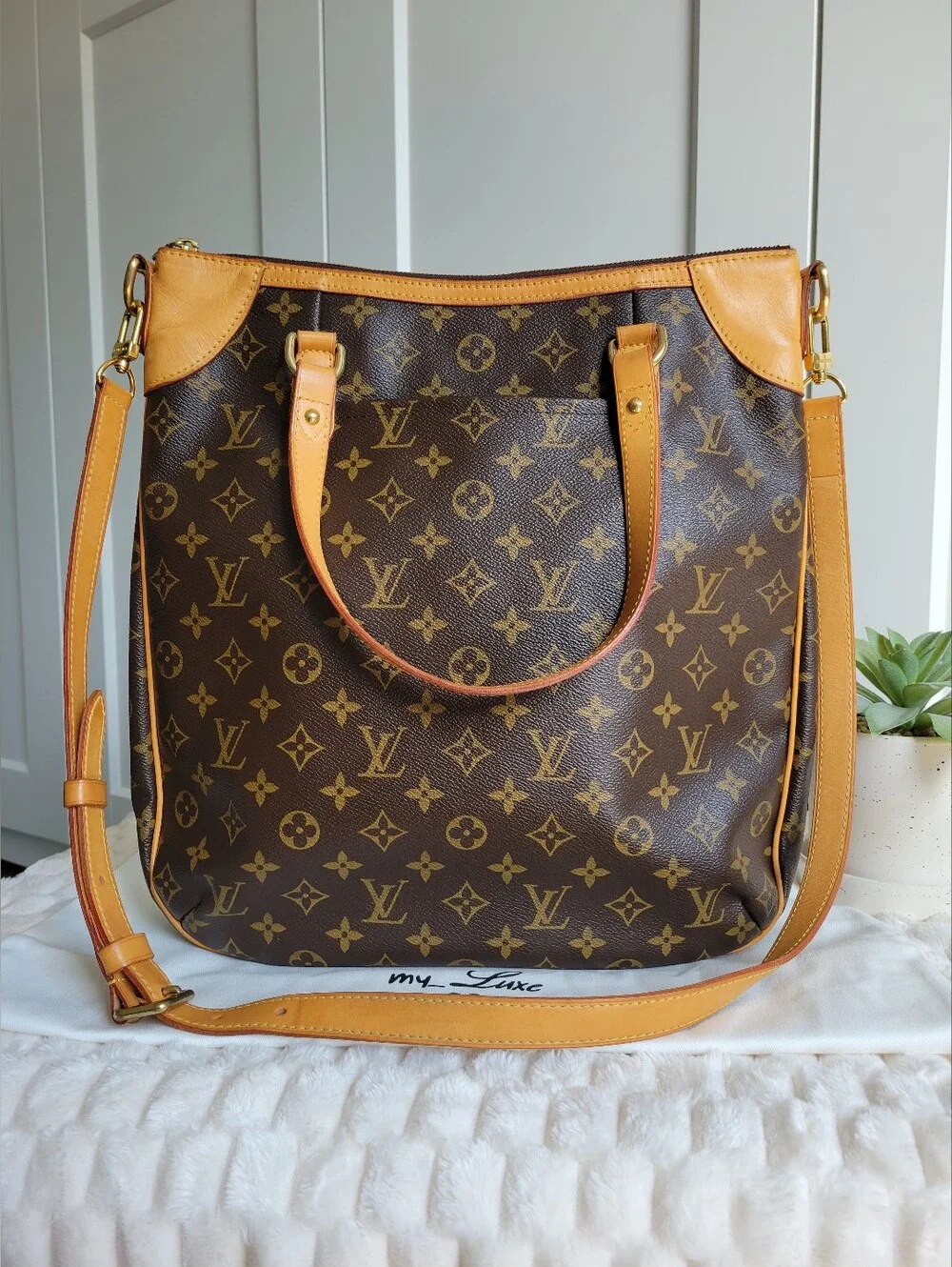 💕 Louis Vuitton ODEON Gm Brown Monogram Canvas Satchel Shoulder Bag